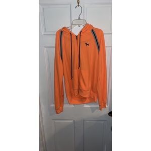 PINK Victorias Secret Orange Full Zip Hoodie Large